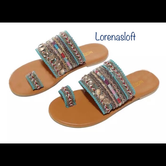 Shoes - Last one Boho Artisanal Sandals FlipFlops Shoes - Last one Boho Artisanal Sandals FlipFlops